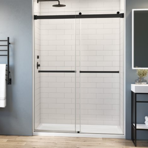 fleurco gemini plus bypass shower door black