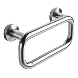 pngtree stainless steel grab bar with circular wall mounts on a white png image 15177538 1
